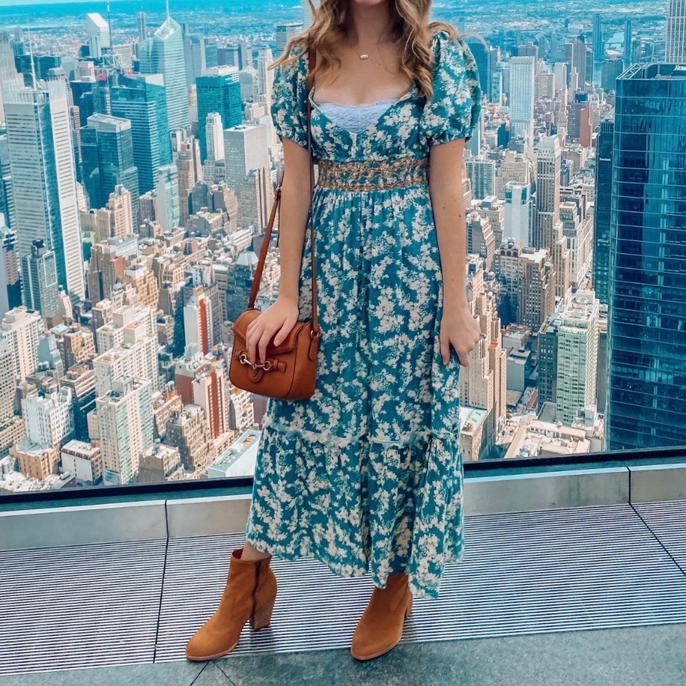 Free People Puff Sleeve Maxi Dress